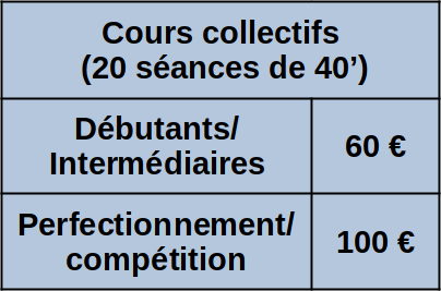 Club d'échec 'Le Cavalier de Joud' - Tarifs 2027 - cours